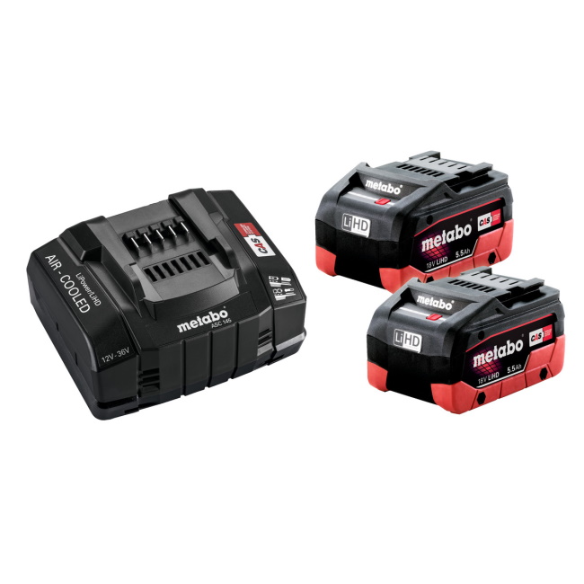 Metabo Basic set 2x baterije LiHD 5.5Ah SE + 1x brzi punjač ASC 145 685190000 Metabo Basic set 2x baterije LiHD 5.5Ah SE + 1x brzi punjač ASC 145 685190000